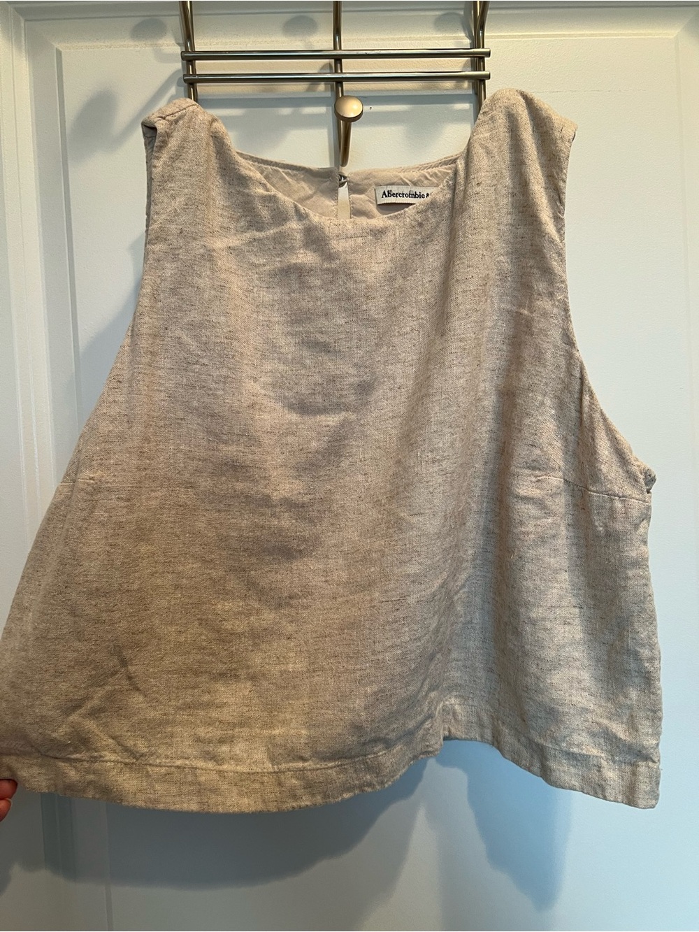 Abercrombie & Fitch Light Beige Linen Blend Tank Top